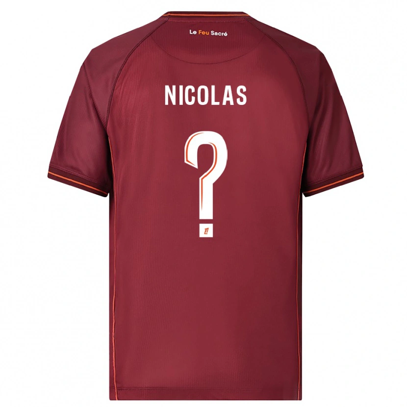 Danxen Hombre Camiseta Max-Henry Nicolas #0 Burdeos Blanco 1ª Equipación 2025/26 La Camisa México