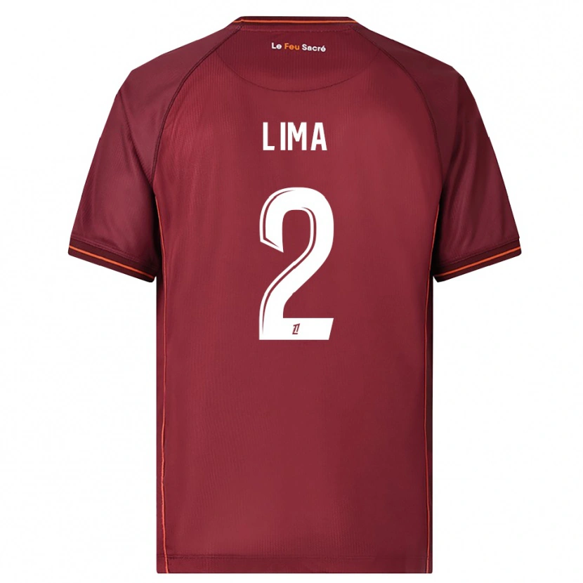 Danxen Hombre Camiseta Edson Lima #2 Burdeos Blanco 1ª Equipación 2025/26 La Camisa México
