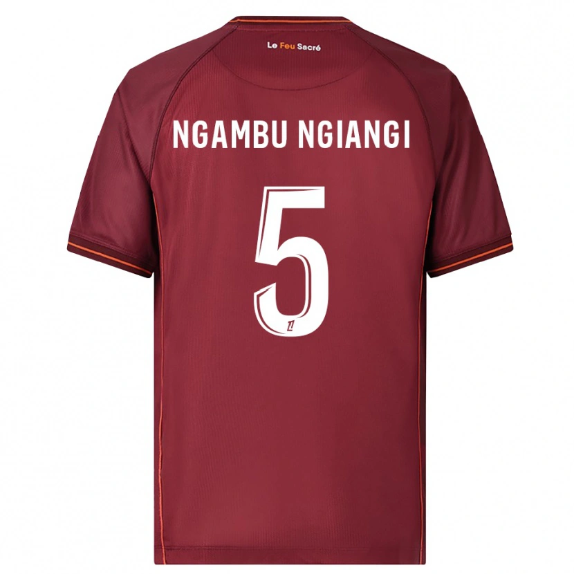 Danxen Hombre Camiseta Esther Ngambu Ngiangi #5 Burdeos Blanco 1ª Equipación 2025/26 La Camisa México