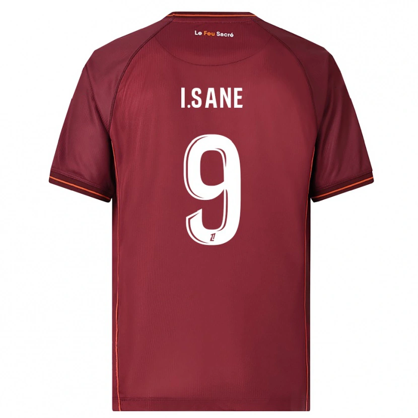 Danxen Hombre Camiseta Ibou Sané #9 Burdeos Blanco 1ª Equipación 2025/26 La Camisa México