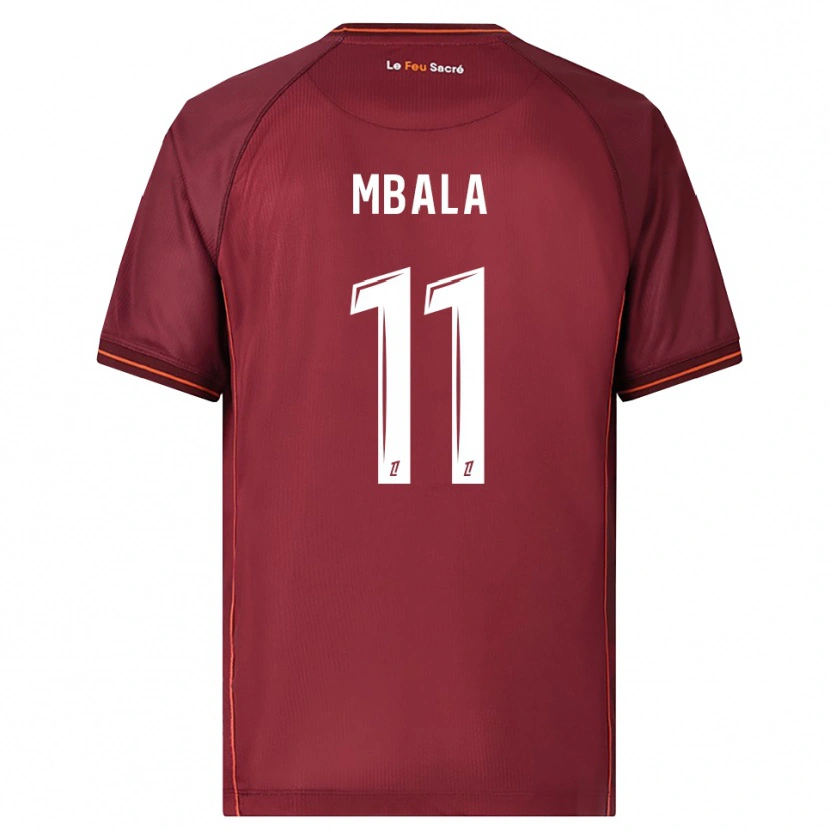 Danxen Hombre Camiseta Nathan Mbala #11 Burdeos Blanco 1ª Equipación 2025/26 La Camisa México