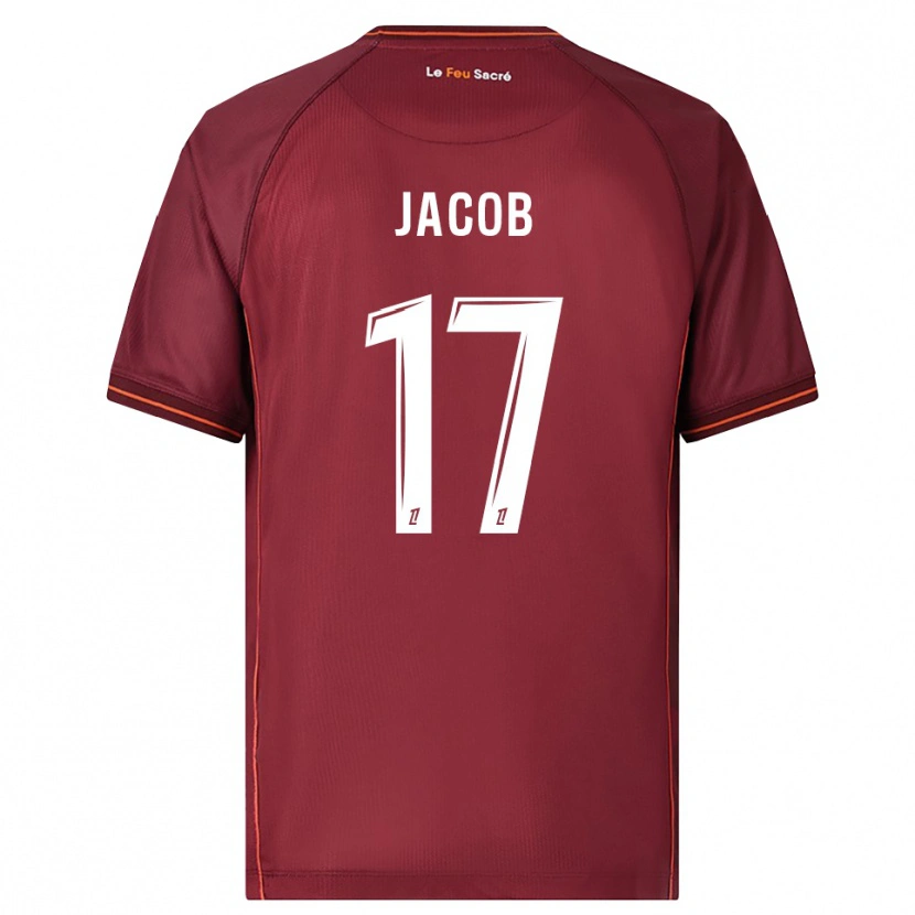 Danxen Hombre Camiseta Lisa Jacob #17 Burdeos Blanco 1ª Equipación 2025/26 La Camisa México