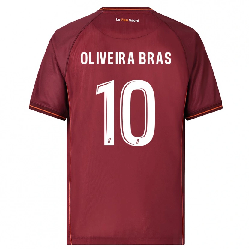 Danxen Hombre Camiseta Luisa Oliveira Bras #10 Burdeos Blanco 1ª Equipación 2025/26 La Camisa México