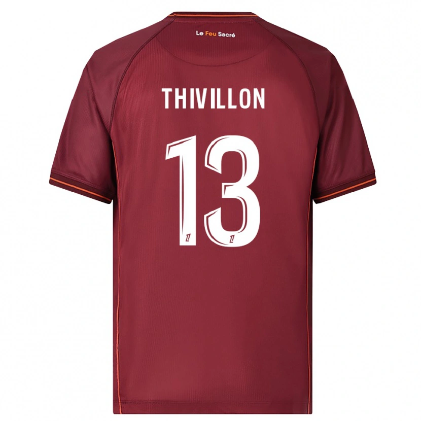 Danxen Hombre Camiseta Lina Thivillon #13 Burdeos Blanco 1ª Equipación 2025/26 La Camisa México