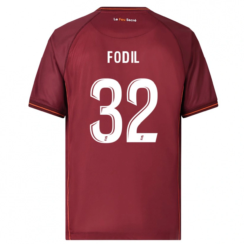 Danxen Hombre Camiseta Maria Fodil #32 Burdeos Blanco 1ª Equipación 2025/26 La Camisa México