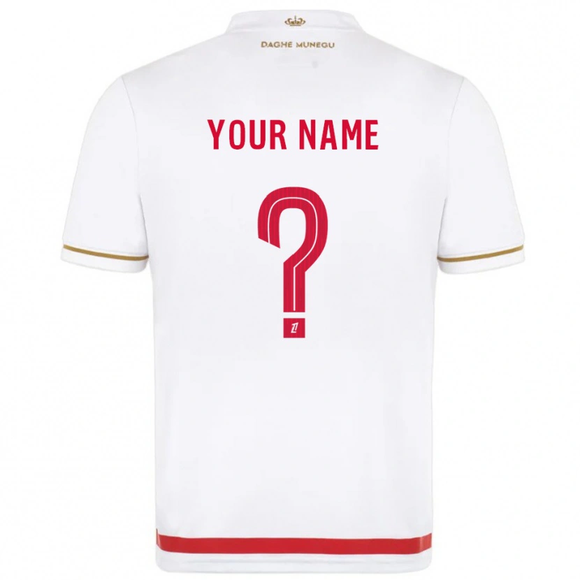 Danxen Hombre Camiseta Su Nombre #0 Rojo Blanco 1ª Equipación 2025/26 La Camisa México