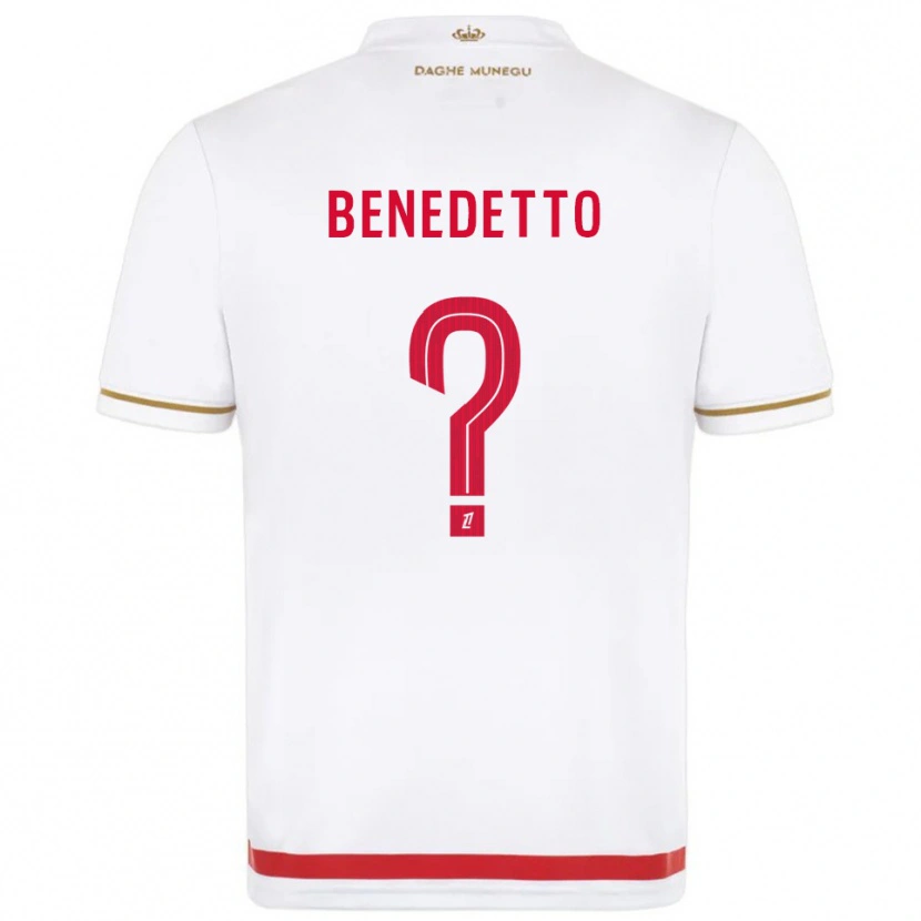 Danxen Hombre Camiseta Antéo Benedetto #0 Rojo Blanco 1ª Equipación 2025/26 La Camisa México