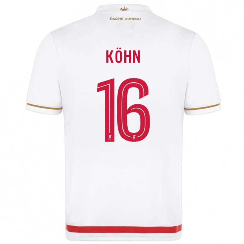Danxen Hombre Camiseta Philipp Köhn #16 Rojo Blanco 1ª Equipación 2025/26 La Camisa México