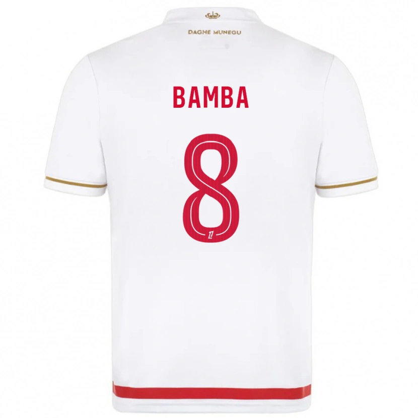 Danxen Hombre Camiseta Aladji Bamba #8 Rojo Blanco 1ª Equipación 2025/26 La Camisa México