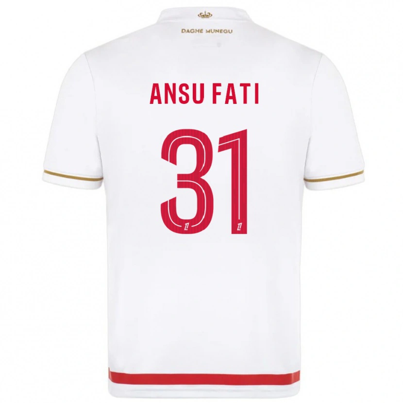 Danxen Hombre Camiseta Ansu Fati #31 Rojo Blanco 1ª Equipación 2025/26 La Camisa México