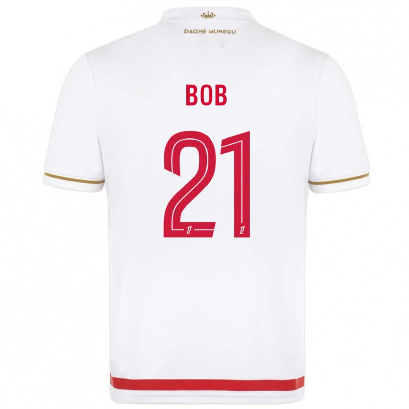 Danxen Hombre Camiseta Mohamed Bob #21 Rojo Blanco 1ª Equipación 2025/26 La Camisa México