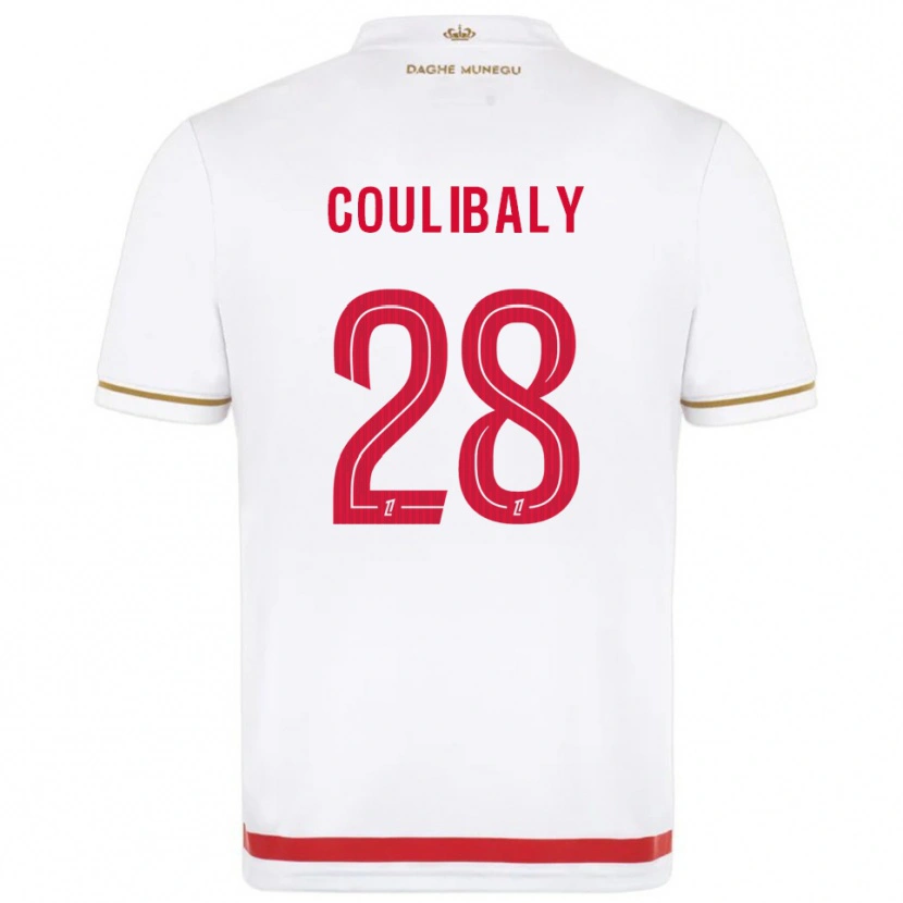 Danxen Hombre Camiseta Mamadou Coulibaly #28 Rojo Blanco 1ª Equipación 2025/26 La Camisa México