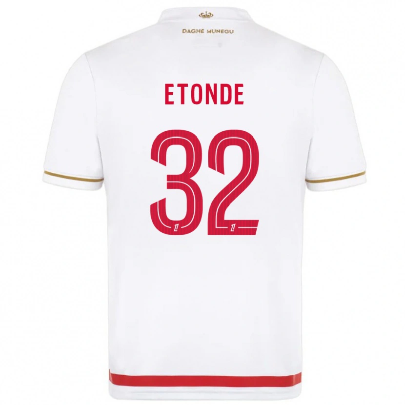 Danxen Hombre Camiseta Romaric Etonde #32 Rojo Blanco 1ª Equipación 2025/26 La Camisa México