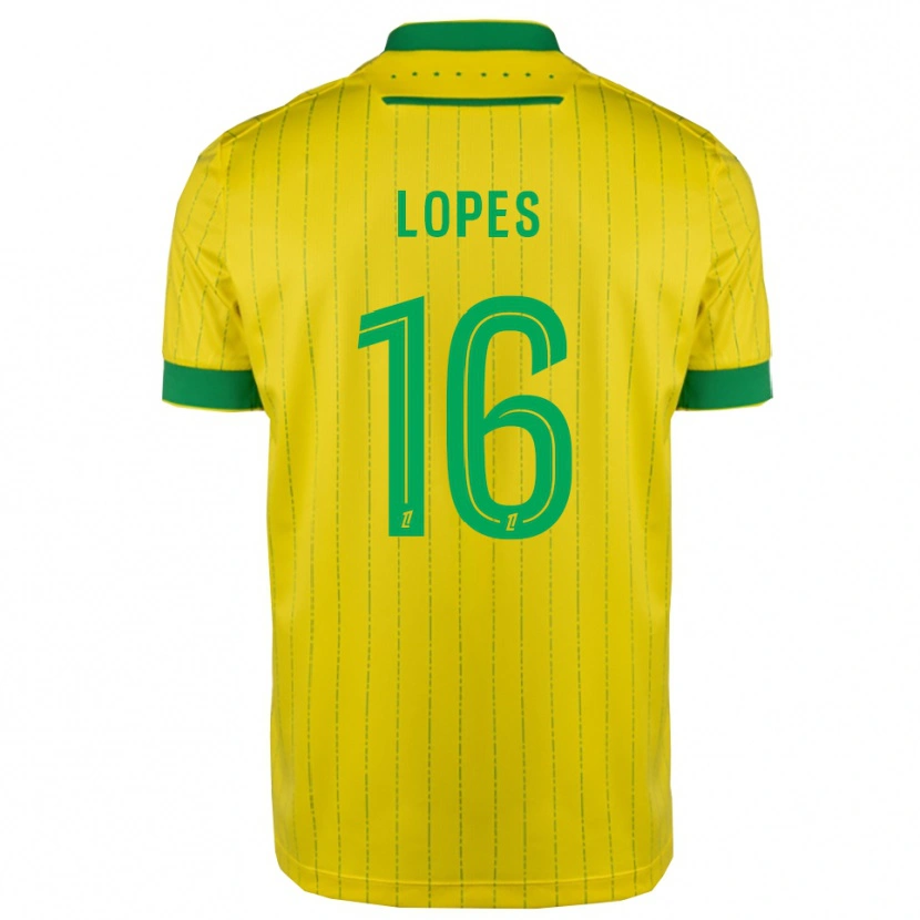 Danxen Hombre Camiseta Anthony Lopes #16 Amarillo Verde 1ª Equipación 2025/26 La Camisa México