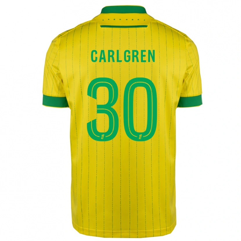 Danxen Hombre Camiseta Patrik Carlgren #30 Amarillo Verde 1ª Equipación 2025/26 La Camisa México