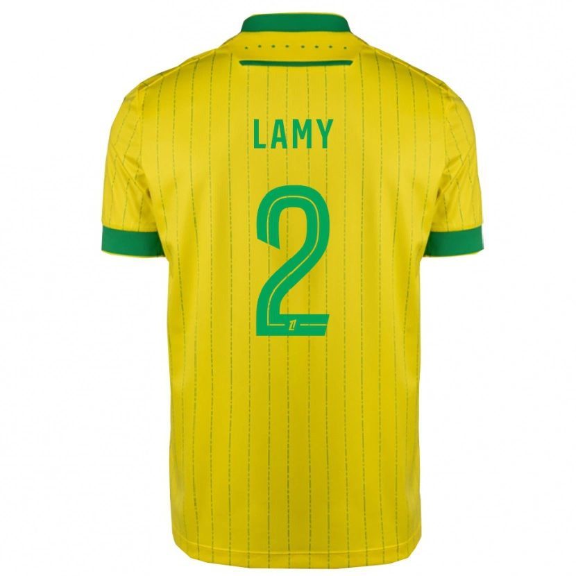 Danxen Hombre Camiseta Hugo Lamy #2 Amarillo Verde 1ª Equipación 2025/26 La Camisa México