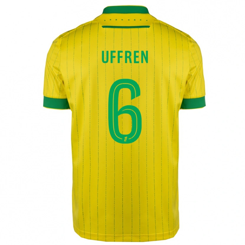 Danxen Hombre Camiseta Manon Uffren #6 Amarillo Verde 1ª Equipación 2025/26 La Camisa México