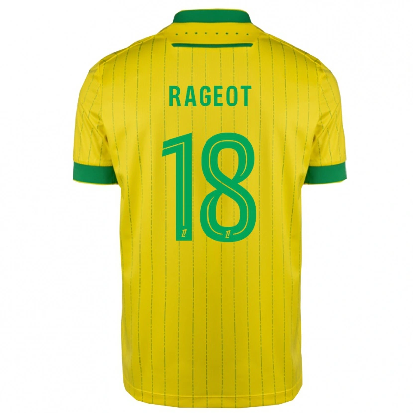 Danxen Hombre Camiseta Lalie Rageot #18 Amarillo Verde 1ª Equipación 2025/26 La Camisa México