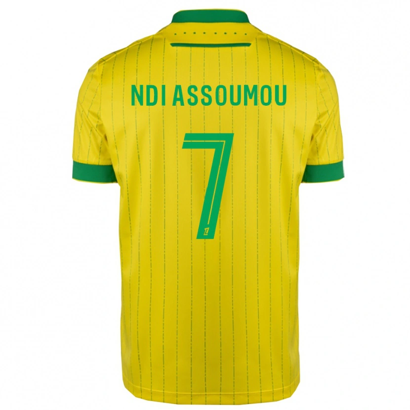 Danxen Hombre Camiseta Frédéric Ndi Assoumou #7 Amarillo Verde 1ª Equipación 2025/26 La Camisa México