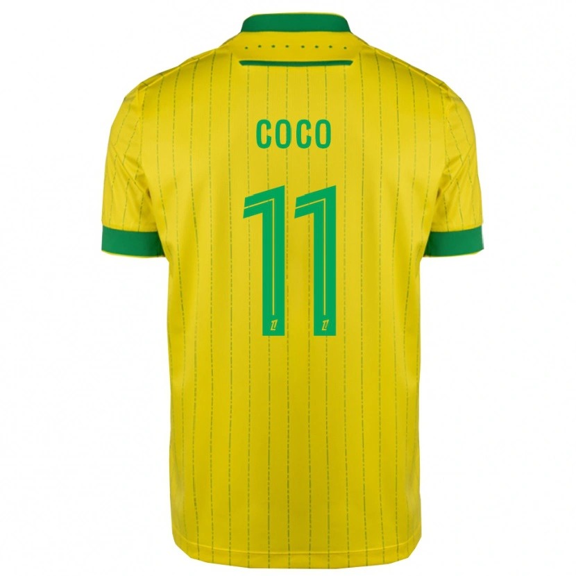 Danxen Hombre Camiseta Marcus Coco #11 Amarillo Verde 1ª Equipación 2025/26 La Camisa México