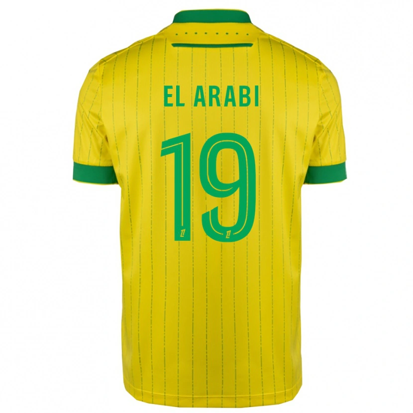 Danxen Hombre Camiseta Youssef El Arabi #19 Amarillo Verde 1ª Equipación 2025/26 La Camisa México