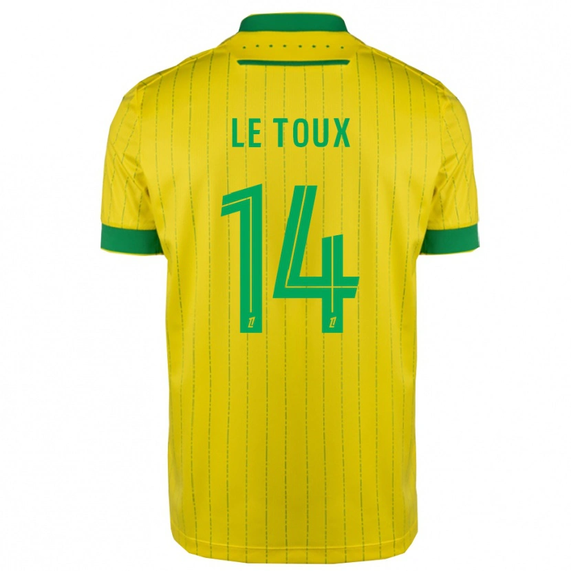 Danxen Hombre Camiseta Many Le Toux #14 Amarillo Verde 1ª Equipación 2025/26 La Camisa México
