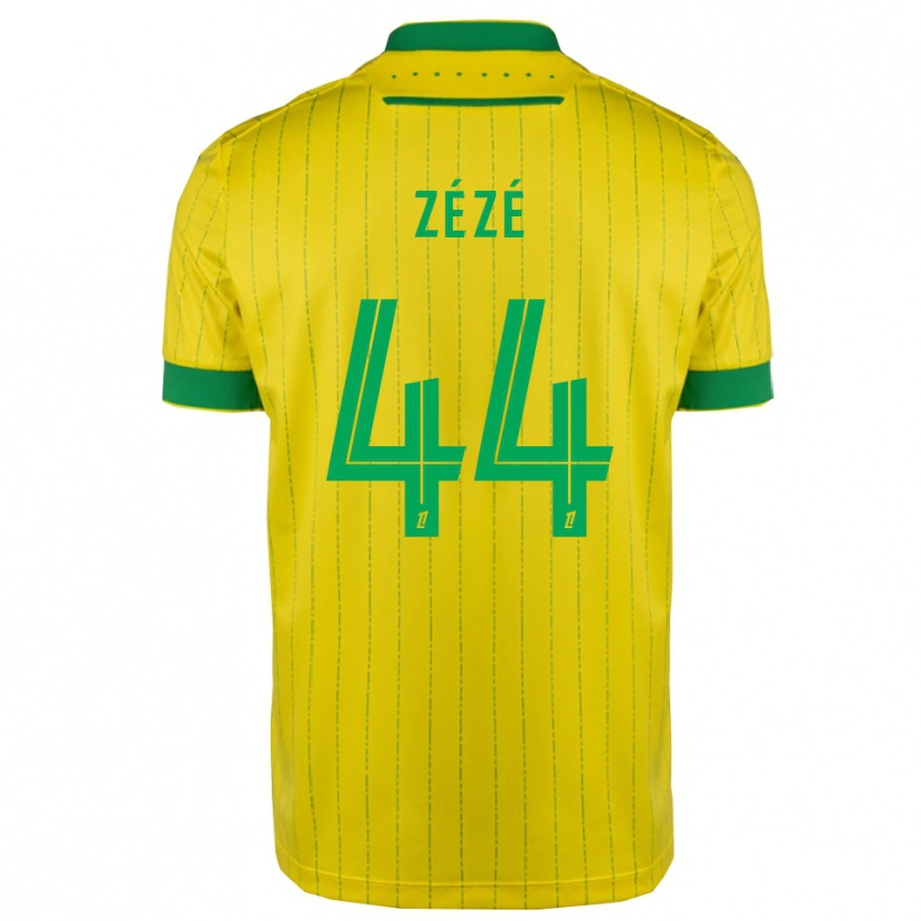 Danxen Hombre Camiseta Nathan Zézé #44 Amarillo Verde 1ª Equipación 2025/26 La Camisa México