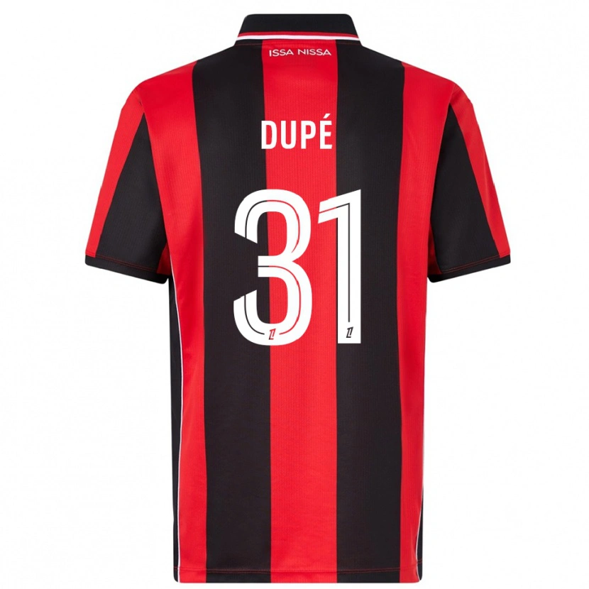 Danxen Hombre Camiseta Maxime Dupé #31 Rojo Negro 1ª Equipación 2025/26 La Camisa México