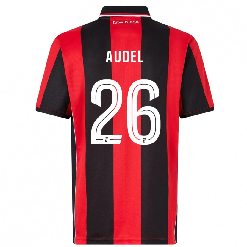 Danxen Hombre Camiseta Johan Audel #26 Rojo Negro 1ª Equipación 2025/26 La Camisa México