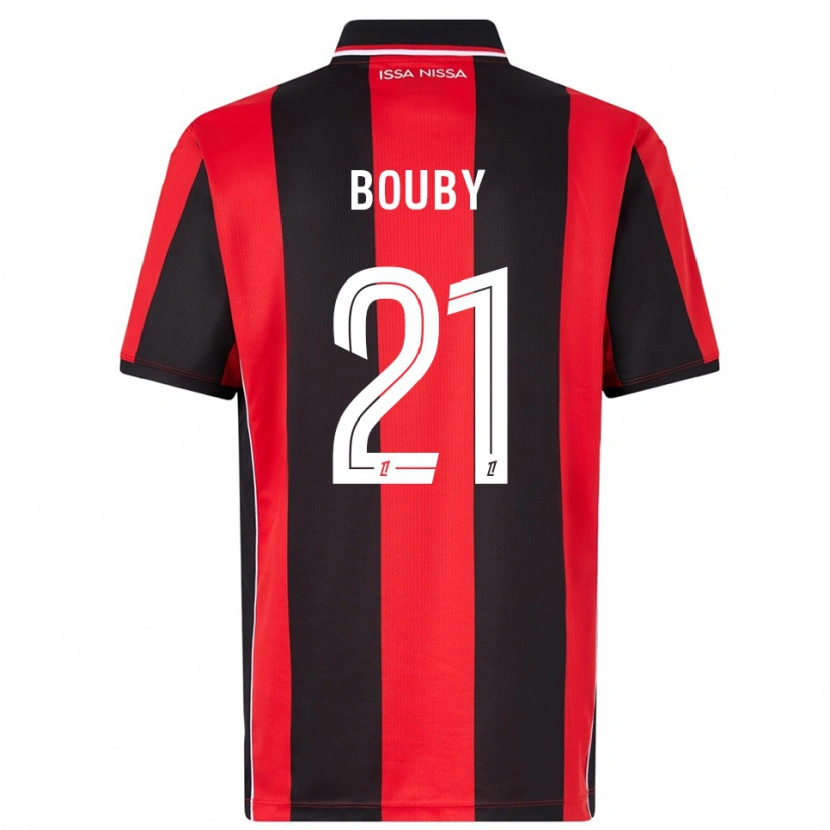 Danxen Hombre Camiseta Coline Bouby #21 Rojo Negro 1ª Equipación 2025/26 La Camisa México