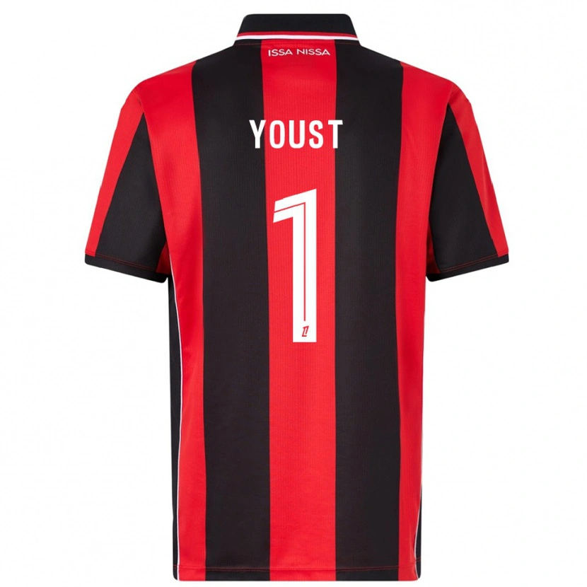 Danxen Hombre Camiseta Matys Youst #1 Rojo Negro 1ª Equipación 2025/26 La Camisa México