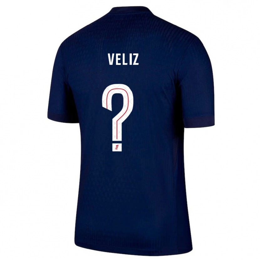 Danxen Hombre Camiseta Nehemiah Fernandez Veliz #0 Azul Marino Rojo 1ª Equipación 2025/26 La Camisa México