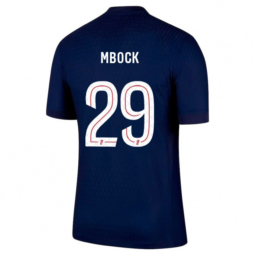 Danxen Hombre Camiseta Griedge Mbock #29 Azul Marino Rojo 1ª Equipación 2025/26 La Camisa México