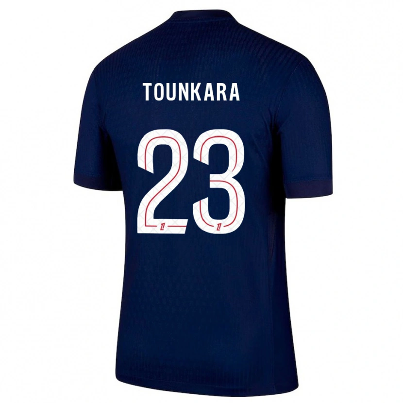 Danxen Hombre Camiseta Aïssatou Tounkara #23 Azul Marino Rojo 1ª Equipación 2025/26 La Camisa México