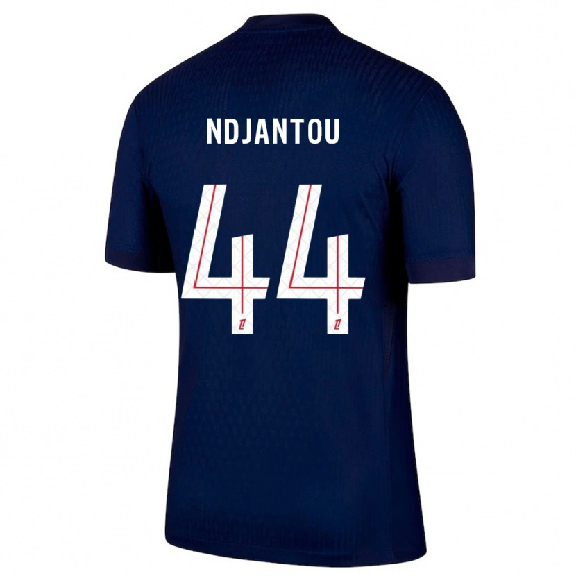 Danxen Hombre Camiseta Quentin Ndjantou #44 Azul Marino Rojo 1ª Equipación 2025/26 La Camisa México