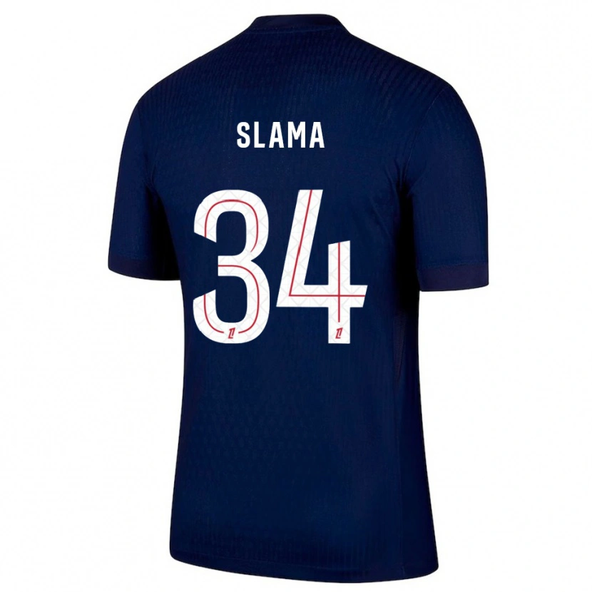 Danxen Hombre Camiseta Wassim Slama #34 Azul Marino Rojo 1ª Equipación 2025/26 La Camisa México
