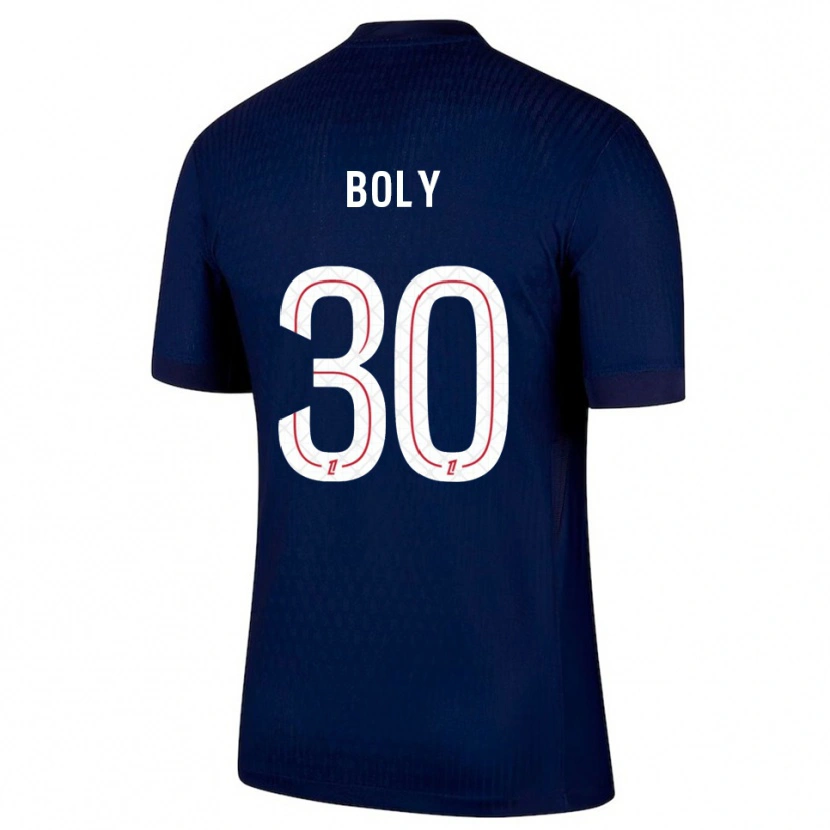 Danxen Hombre Camiseta David Boly #30 Azul Marino Rojo 1ª Equipación 2025/26 La Camisa México