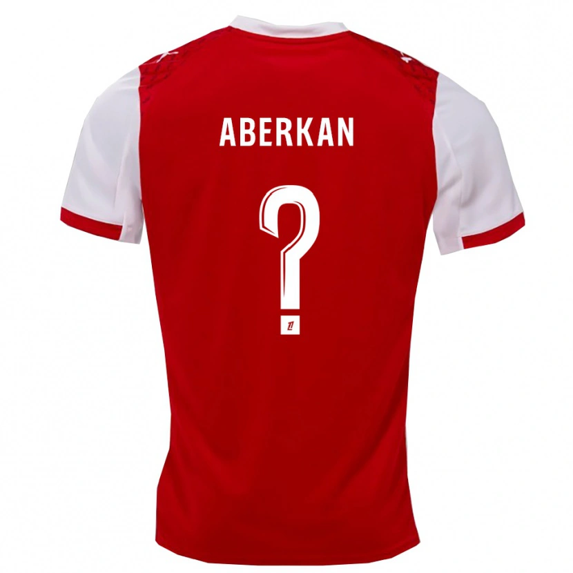 Danxen Hombre Camiseta Yassine Aberkan #0 Rojo Blanco 1ª Equipación 2025/26 La Camisa México