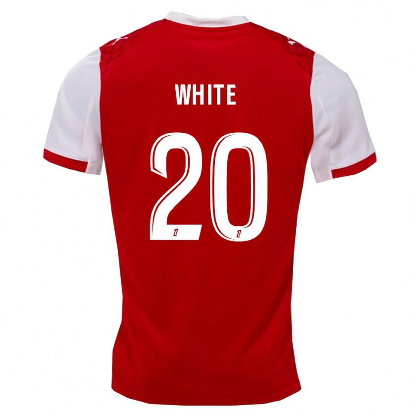 Danxen Hombre Camiseta Morgan White #20 Rojo Blanco 1ª Equipación 2025/26 La Camisa México