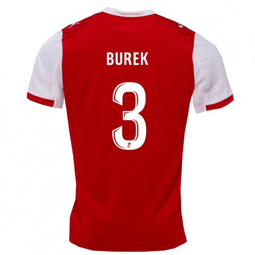 Danxen Hombre Camiseta Sacha Burek #3 Rojo Blanco 1ª Equipación 2025/26 La Camisa México