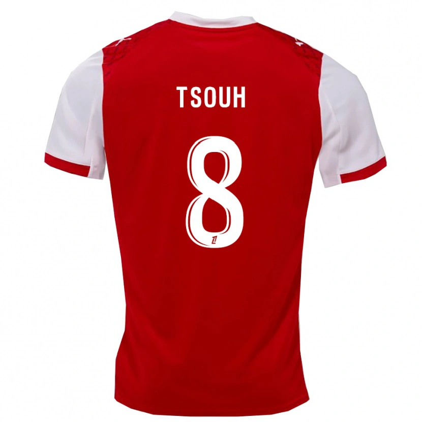 Danxen Hombre Camiseta Justin Tsouh #8 Rojo Blanco 1ª Equipación 2025/26 La Camisa México