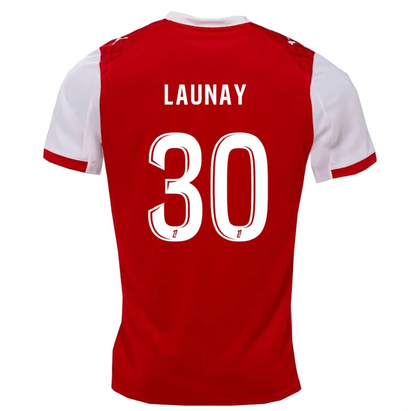 Danxen Hombre Camiseta Elisa Launay #30 Rojo Blanco 1ª Equipación 2025/26 La Camisa México