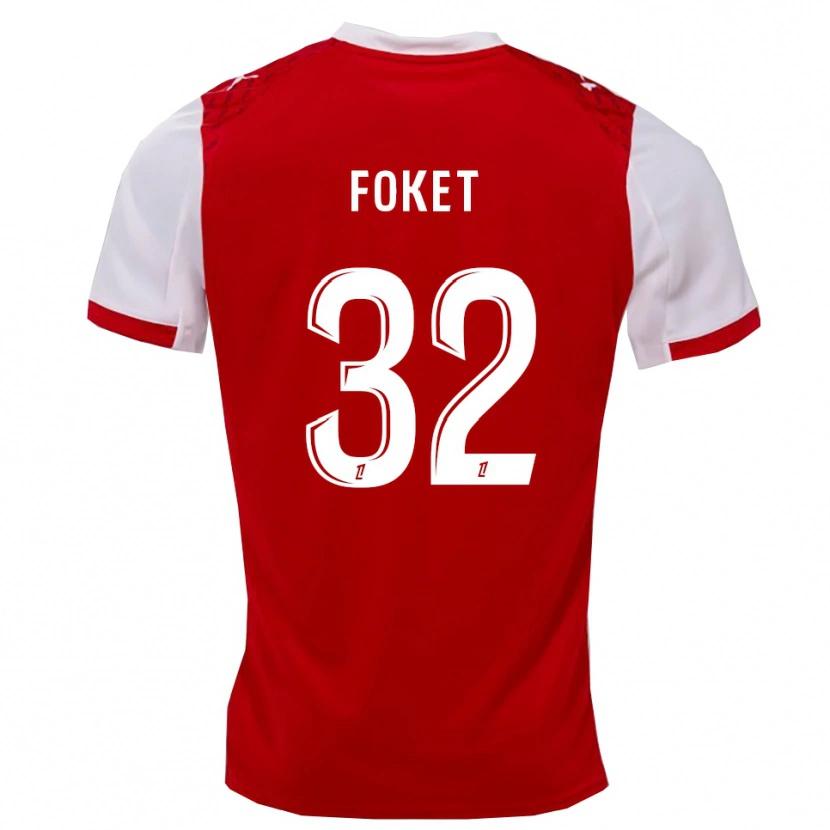 Danxen Hombre Camiseta Thomas Foket #32 Rojo Blanco 1ª Equipación 2025/26 La Camisa México