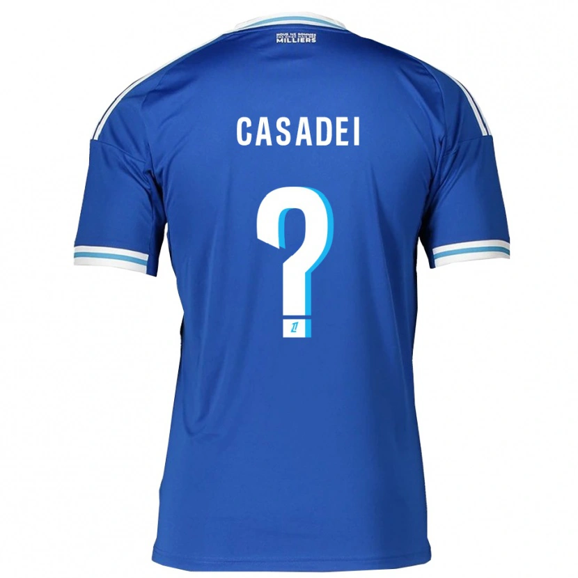 Danxen Hombre Camiseta Alexis Casadei #0 Azul Blanco 1ª Equipación 2025/26 La Camisa México