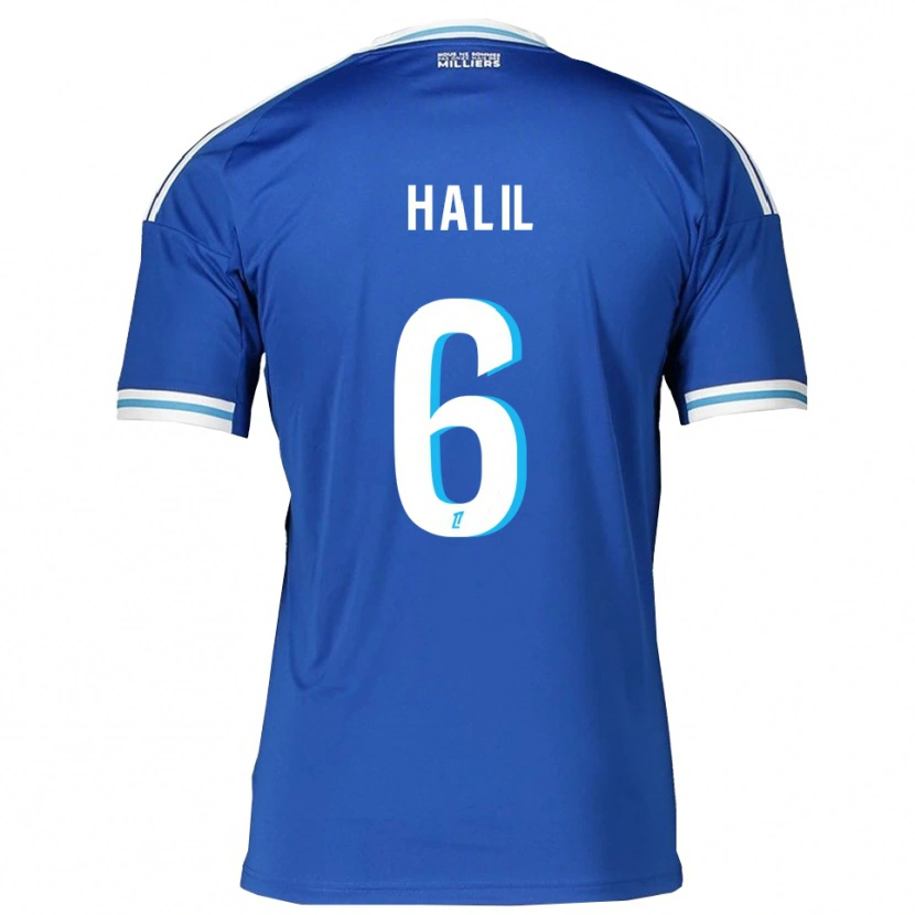 Danxen Hombre Camiseta Fouad Halil #6 Azul Blanco 1ª Equipación 2025/26 La Camisa México