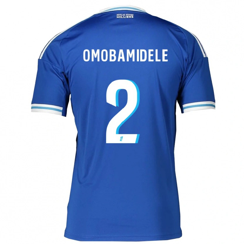 Danxen Hombre Camiseta Andrew Omobamidele #2 Azul Blanco 1ª Equipación 2025/26 La Camisa México