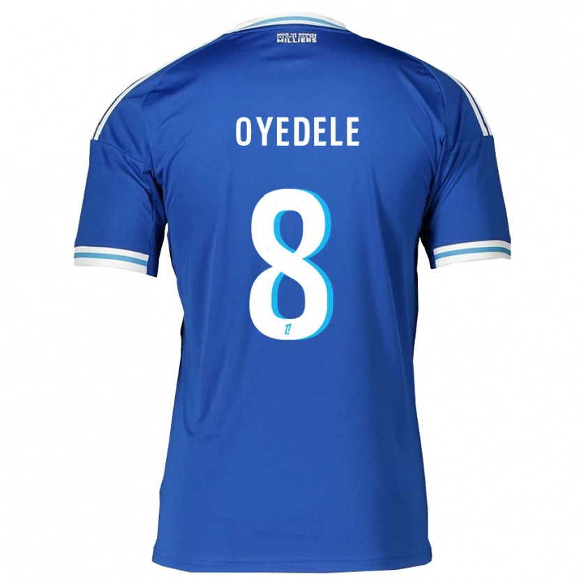 Danxen Hombre Camiseta Maxi Oyedele #8 Azul Blanco 1ª Equipación 2025/26 La Camisa México