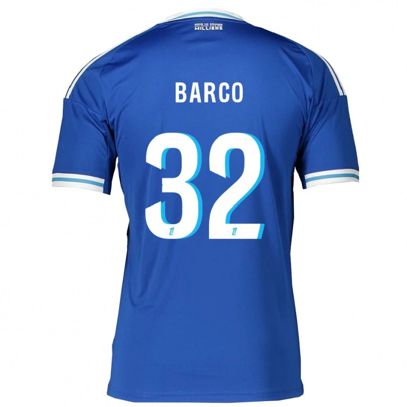 Danxen Hombre Camiseta Valentín Barco #32 Azul Blanco 1ª Equipación 2025/26 La Camisa México
