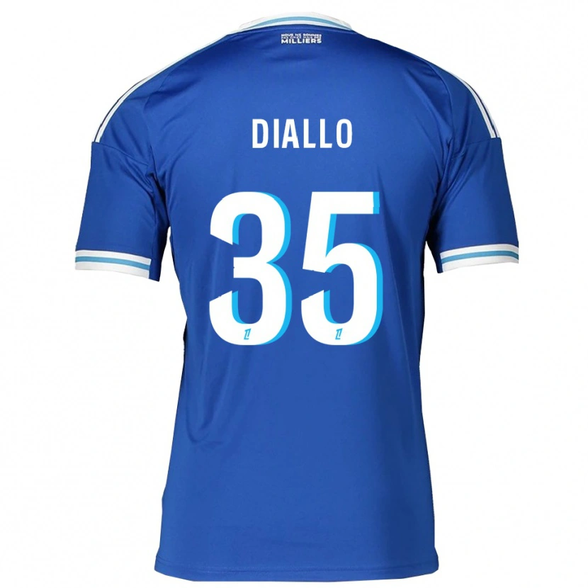 Danxen Hombre Camiseta Tidiane Diallo #35 Azul Blanco 1ª Equipación 2025/26 La Camisa México