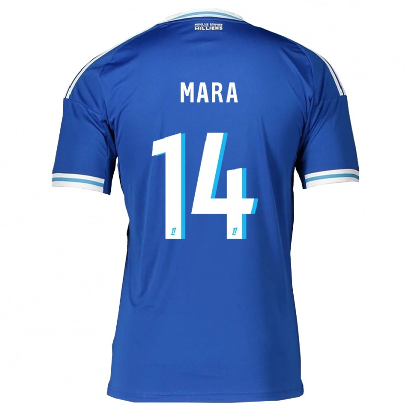 Danxen Hombre Camiseta Sékou Mara #14 Azul Blanco 1ª Equipación 2025/26 La Camisa México